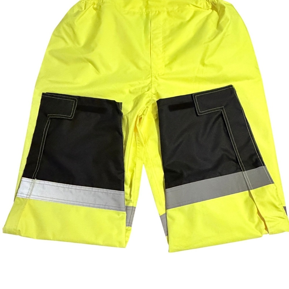 Pioneer Men's XL‎ Yellow Hi-Vis Safety Bib Pant 5405AU 300D Ripstop Waterproof - Picture 8 of 16